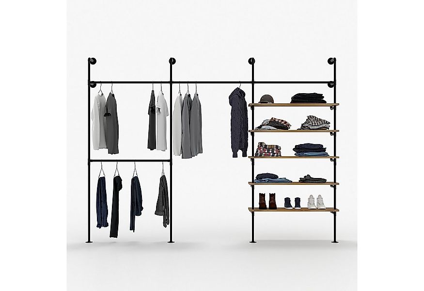 pamo. design Kleiderständer, (offener Wandschrank mit 5 höhenverstellbaren günstig online kaufen