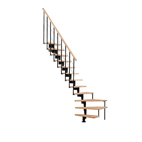 Minka Mittelholmtreppe Style Turn Buche-Schwarz Raumhöhe bis 304 cm günstig online kaufen