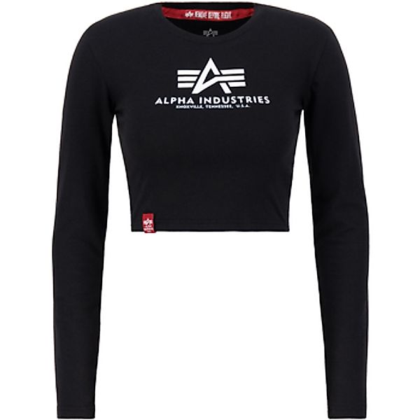 Alpha Industries  Sweatshirt Basic Cropped LS Women - black günstig online kaufen