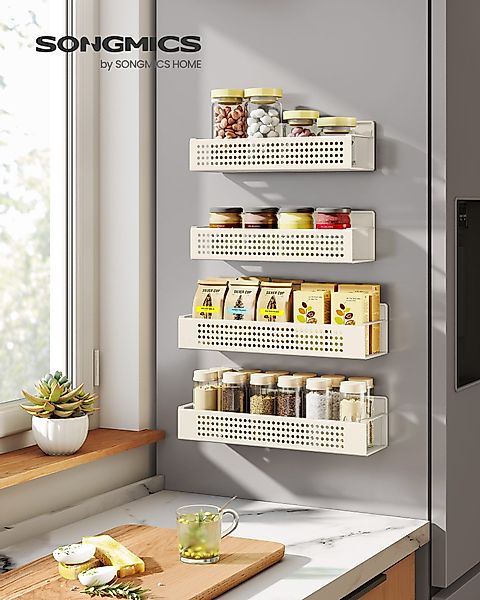 SONGMICS Gewürzregal magnetisch, Gewürzregal magnetisch, 4er günstig online kaufen