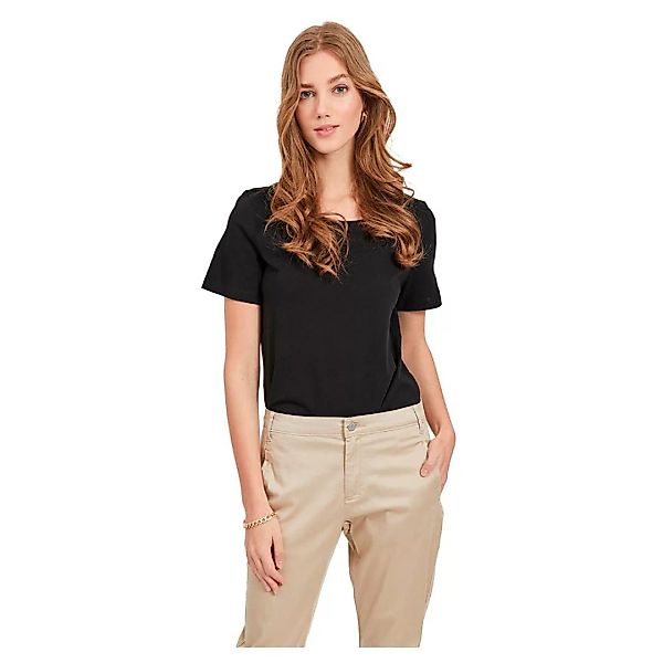 Vila Sus Kurzarm-t-shirt Mit O-ausschnitt XL Black günstig online kaufen