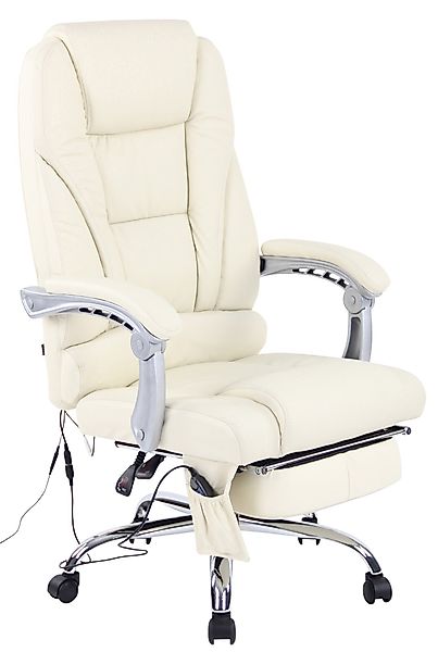 CLP Schreibtischstuhl Pacific Echtleder, Massagefunktion, Fußablage günstig online kaufen