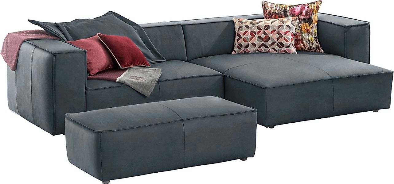 W.SCHILLIG Ecksofa »around-the-block«, (Spar-Set), inklusive Hocker, mit el günstig online kaufen