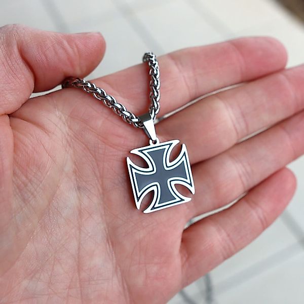 DALMARO Kette mit Anhänger Lederkette Edelstahlkette günstig online kaufen