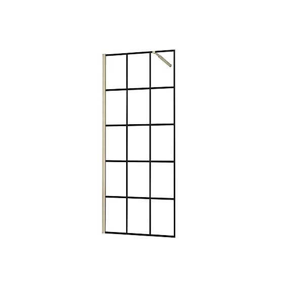 AICA Walk in Duschwand B.140xH.200cm mit Stabilisierungsstange 73-120cm Nan günstig online kaufen