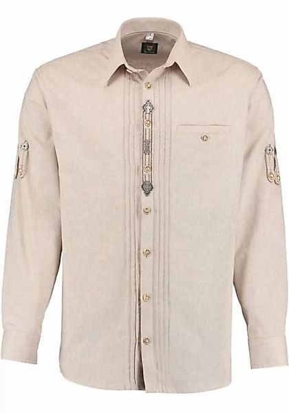 OS-Trachten Trachtenhemd Afudi Langarmhemd mit 2x3 Biesen, Zierteile auf de günstig online kaufen