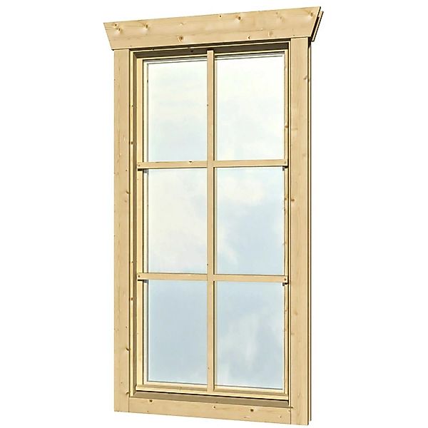 Skan Holz Einzelfenster BxH 57,5 x 123,5 cm Anschlag links für 28 mm Häuser günstig online kaufen