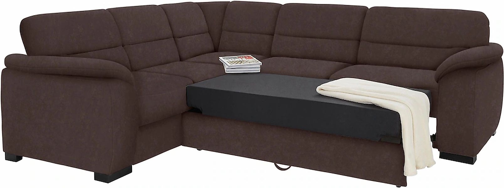 sit&more Ecksofa »Montego L-Form« wahlweise mit Bettfunktion und Schubkaste günstig online kaufen