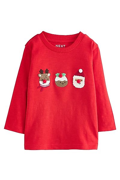 Next Langarmshirt Weihnachtliches, langärmeliges T-Shirt (1-tlg) günstig online kaufen