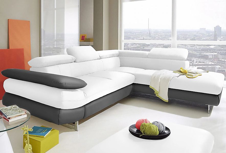 COTTA Ecksofa "Solution L-Form" mit Arm- & Kopfteilverstellung, wahlweise m günstig online kaufen