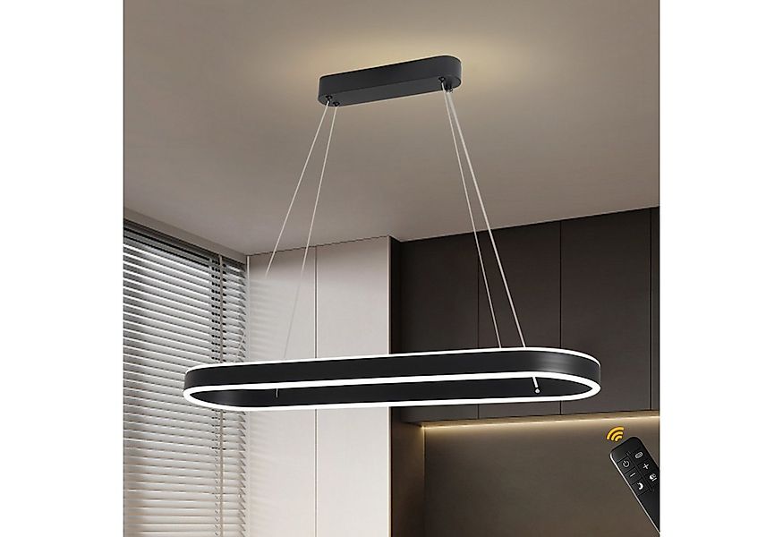 JDONG Pendelleuchte LED Esstisch Pendelleuchte Oval Wohnzimmer, Büroleuchte günstig online kaufen