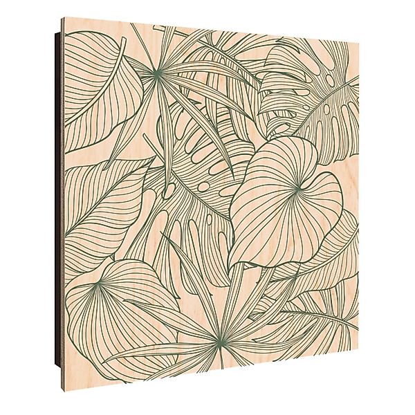 Banjado Großer Schlüsselkasten Holz 30x30cm Schwarz Scharnier Links 50 Hake günstig online kaufen
