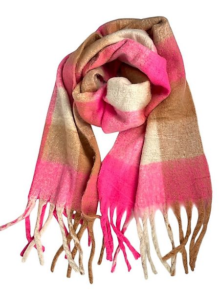 Taschen4life Modeschal Damen Schal mit dicken Fransen 100, kariert, mehrfar günstig online kaufen