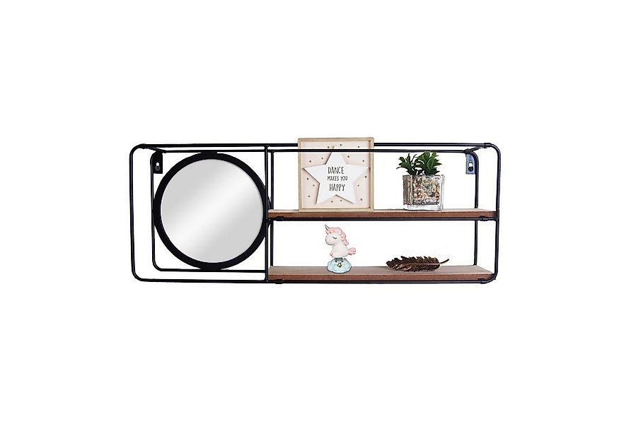 HTI-Line Wandregal Wandregal Mirror Viola, Stück 1-tlg., Regal mit Spiegel günstig online kaufen