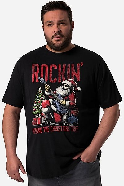 Men Plus T-Shirt Men+ T-Shirt Halbarm großer Print Rundhals günstig online kaufen