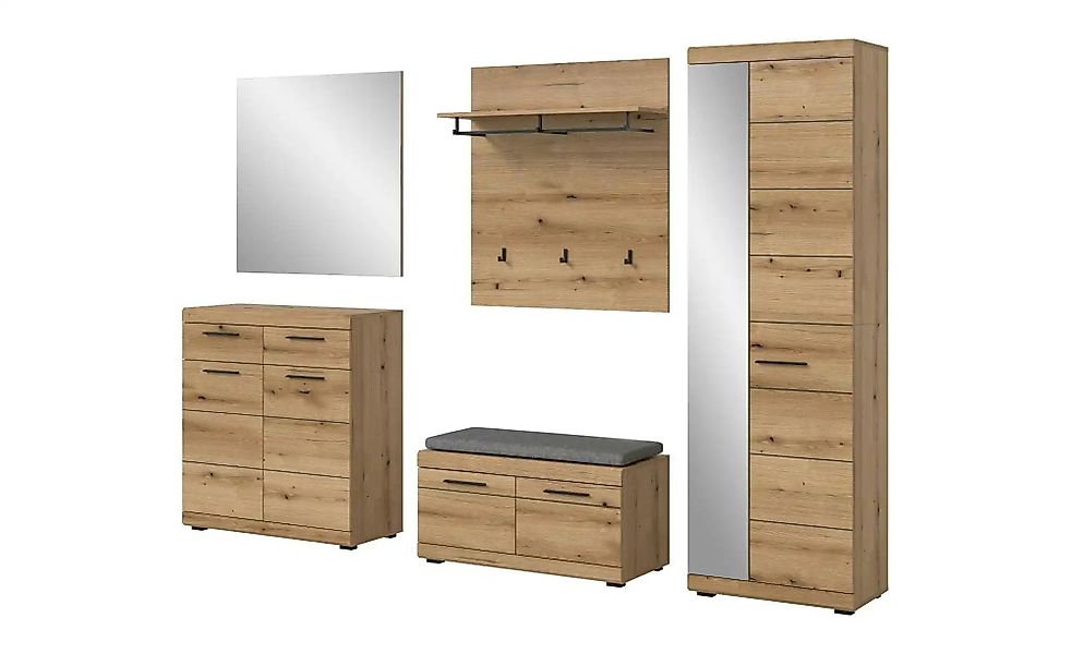 Garderobenkombination   ¦ holzfarben ¦ Maße (cm): B: 272 H: 197 Garderoben günstig online kaufen