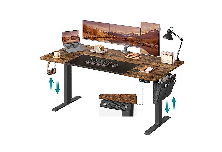 SONGMICS Schreibtisch Höhenverstellbarer elektrisch, USB-C-Anschluss (mit S günstig online kaufen