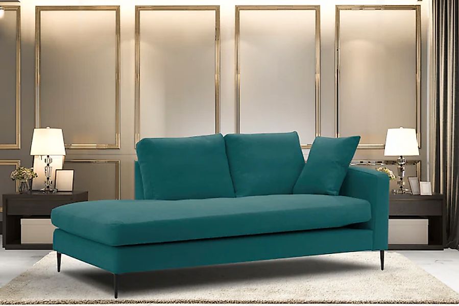 Home affaire Recamiere »Cozy Chaiselongue, Maße B/T/H: 195/97/80 cm« mit lo günstig online kaufen