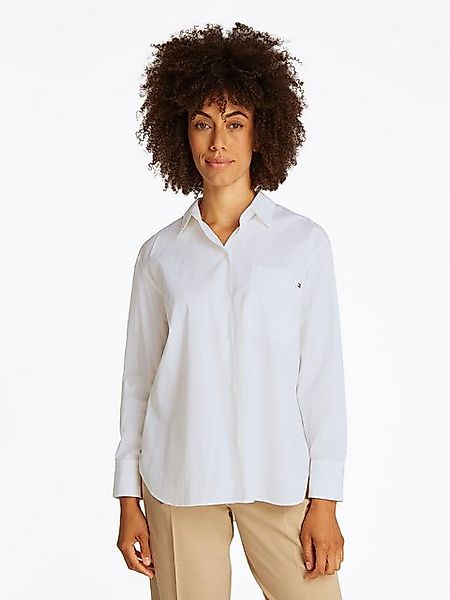 Tommy Hilfiger Hemdbluse ESS POPLIN EASY FIT SHIRT Hinten länger geschnitte günstig online kaufen