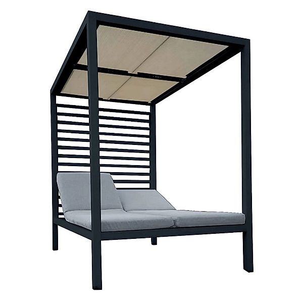 Jet-Line Liegepavillon Baccaro Überdachung in Weiß aus Alu 2,1 x 1,49 x 2,1 günstig online kaufen