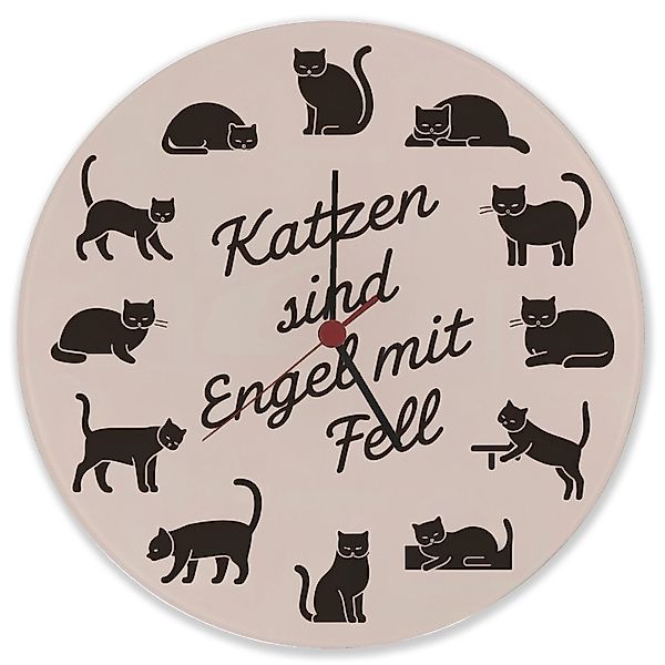 speecheese Wanduhr Katzen sind Engel mit günstig online kaufen