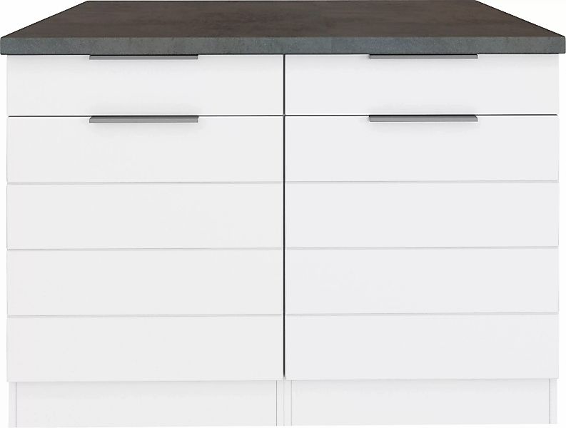 KOCHSTATION Unterschrank "KS-Luhe", 120 cm breit, für viel Stauraum, MDF-Fr günstig online kaufen