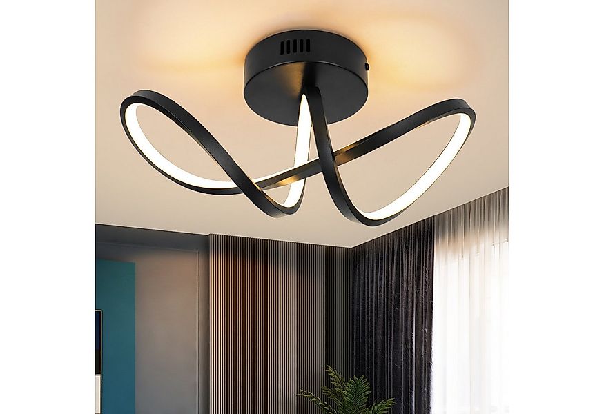 ZMH LED Deckenleuchte Wohnzimmer Modern 12W Schlafzimmerlampe 3000K Innen F günstig online kaufen