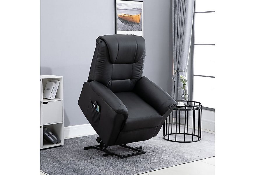 HOMCOM Massagesessel mit Aufstehhilfe, Liegefunktion, Heizfunktion (TV-Sess günstig online kaufen