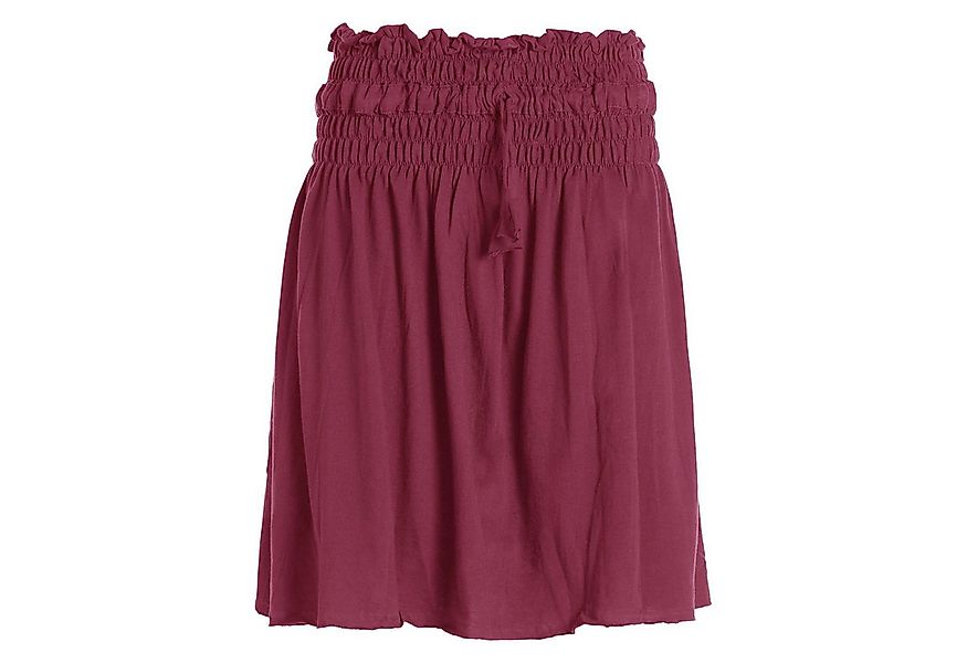 Vishes A-Linien-Rock Damen Rock knielang Basic-Rock Baumwoll-Rock Einfarbig günstig online kaufen