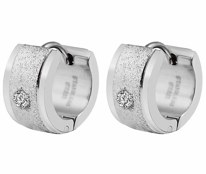 Adelia´s Klappcreolen "Damen Ohrringe – Klappcreole aus Edelstahl mit Stras günstig online kaufen