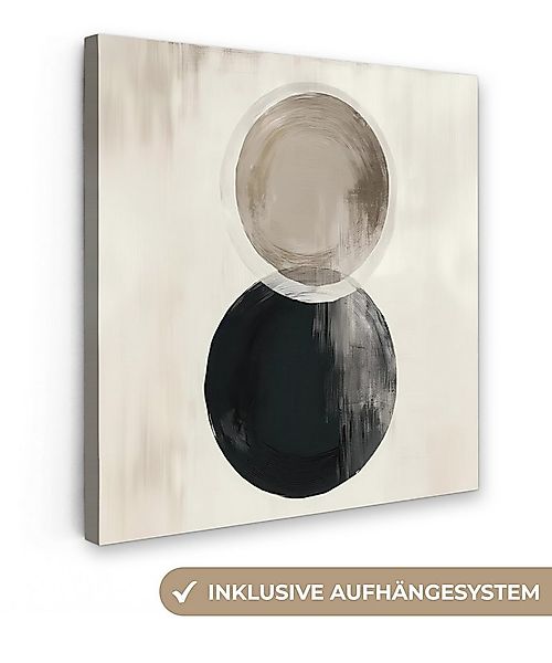 OneMillionCanvasses® Leinwandbild Kreise - Form - Beige - Abstrakt, Fotodru günstig online kaufen