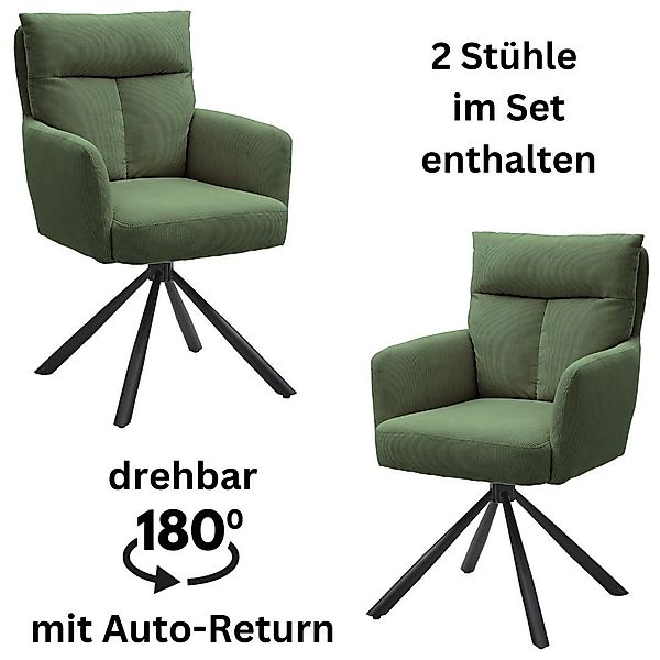 Stolkom Armlehnstuhl "Sofia" (Set) 2 Stk.180 grad drehbar mit Auto-Return, günstig online kaufen