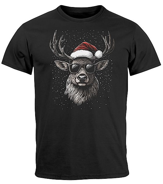 MoonWorks Print-Shirt Herren T-Shirt Weihnachten Rentier günstig online kaufen