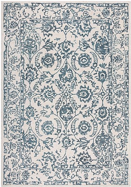 FLAIR RUGS Wollteppich "Yasmin mit Blumenmuster" rechteckig 10 mm Höhe Hand günstig online kaufen