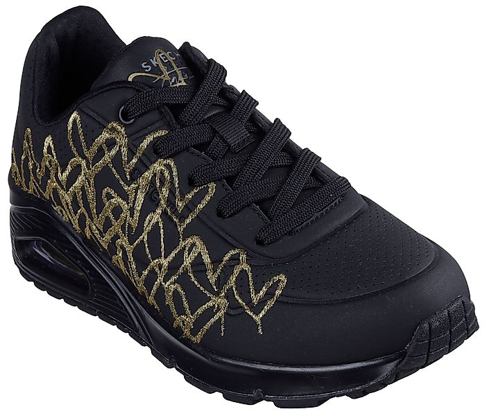Skechers Sneaker "UNO-GOLDEN HEART", Freizeitschuh, Schnürschuh mit goldfar günstig online kaufen