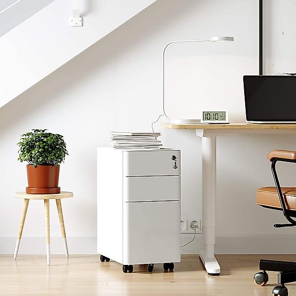 SONGMICS Aktenschrank Rollcontainer, Schloss, vormontiert, Sideboard günstig online kaufen