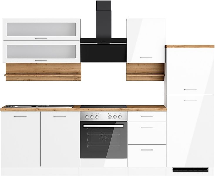KOCHSTATION Küchenzeile "KS-Milan" 270 cm breit, robuste Metallauszüge, vie günstig online kaufen