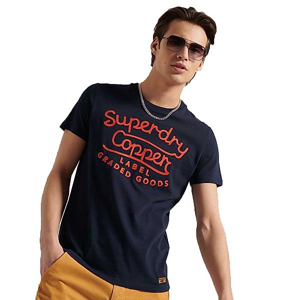 Superdry Workwear Graphic 220 Kurzärmeliges T-shirt S Nautical Navy günstig online kaufen