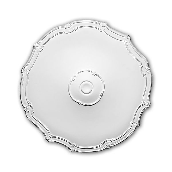 PROFHOME 156016 RoSette aus Polyurethan DeckenroSette Zierelement 48,0 cm 4 günstig online kaufen