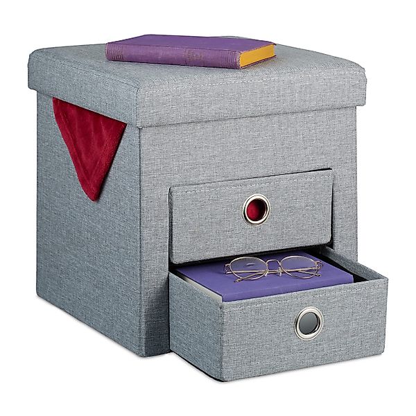 relaxdays Stauraumhocker Sitzhocker mit Stauraum 2 günstig online kaufen