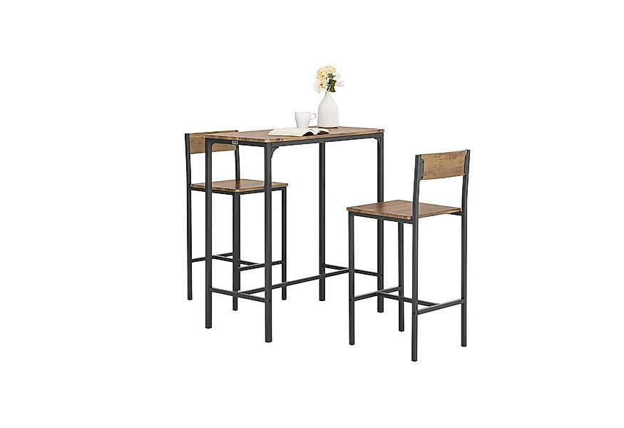 SoBuy Bartisch OGT03, Küchentisch-Set für 2 Personen, Esstisch Essgruppe Ga günstig online kaufen