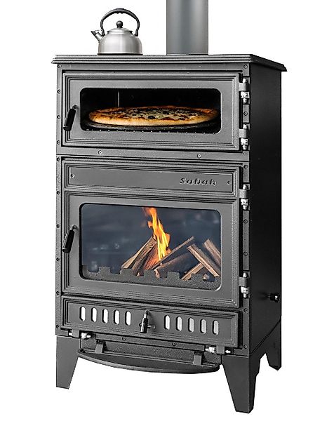 ECOfoxx Kaminofen mit Backfach und Herdplatte günstig online kaufen