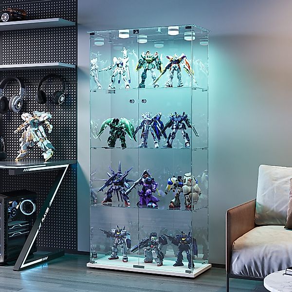 NMCXXO Glasvitrine Moderne Vitrine mit LED-Beleuchtung günstig online kaufen