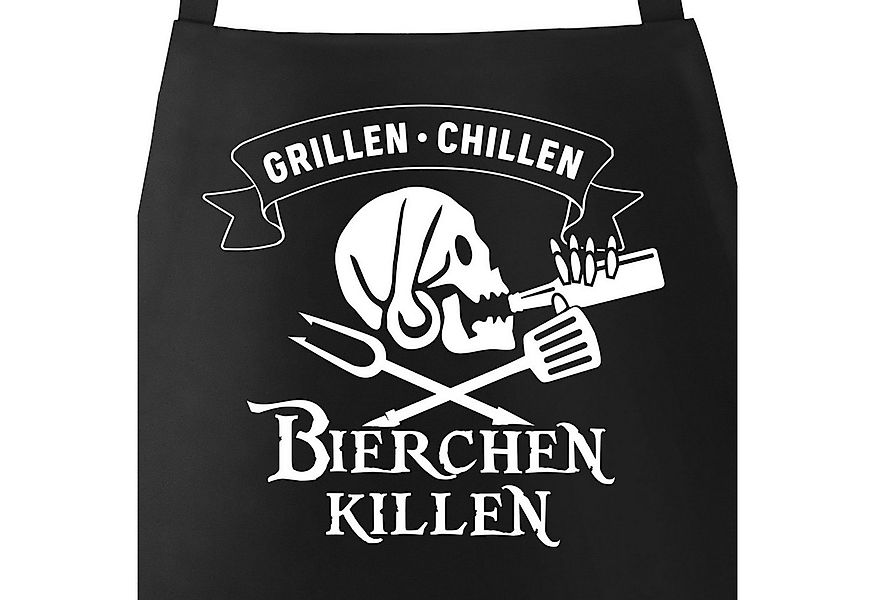 MoonWorks Grillschürze Grill-Schürze für Männer mit Spruch Grillen Chillen günstig online kaufen