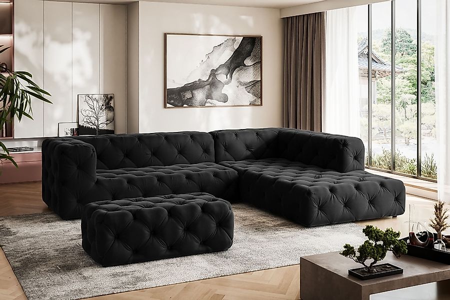 Home affaire Ecksofa "FOLLINA" L-Form, mit klassischer Chesterfield-Knopfhe günstig online kaufen