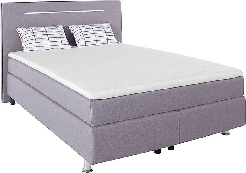 COLLECTION AB Boxspringbett »London, inklusive Topper und Kissen, mit LED-B günstig online kaufen