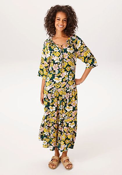 Aniston CASUAL Sommerkleid mit farbenfrohen Blütendruck - jedes Teil ein Un günstig online kaufen