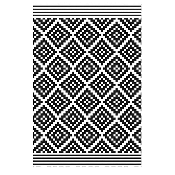 Jet-Line Outdoorteppich Austin Schwarz mit Geometrischen Mustern 150 x 240 günstig online kaufen