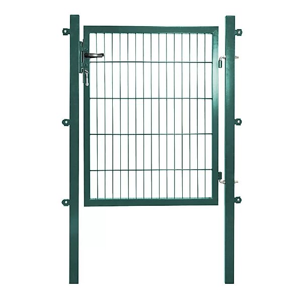 Solid Einzeltor Stahl Grün mit Füllung für Stabmatte 125 cm x 100 cm günstig online kaufen