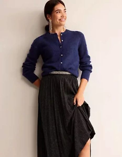 Flauschige, texturierte Strickjacke Damen Boden, Marineblau günstig online kaufen